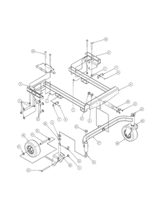 Fabricated Frame And Axle Assembly Diagram and Parts List for HF1954 55AF3DAW150-WAM Cub Cadet Lawn Mower